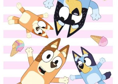 Πετσέτα Θαλάσσης Quick Dry BBC Studios Bluey 203 70X140 White-Pink 100% Microfiber - BBC Studios - 