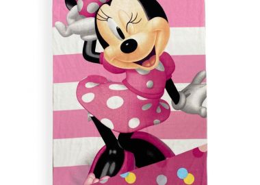 Πετσέτα Θαλάσσης Quick Dry Disney Home Minnie 26 70X140 Pink 100% Microfiber - Disney Home - 