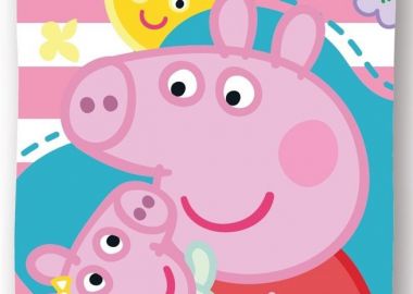 Πετσέτα Θαλάσσης Quick Dry Hasbro Peppa Pig 821 70X140 White-Pink 100% Microfiber - HASBRO - 