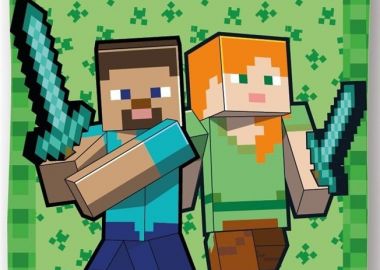 Πετσέτα Θαλάσσης Quick Dry Mojang Minecraft 004 70X140 Light Green 100% Microfiber - Mojang - 