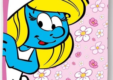 Πετσέτα Θαλάσσης Quick Dry Peyo Smurfs 820 70X140 Baby Pink 100% Microfiber - Peyo - 