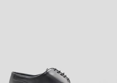 PHILIPPE LANG Ανδρικό Μαύρο Lace Yp Leather Loafers - PHILIPPE LANG - 