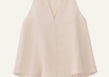 Philosophy Gauze V Neck Top BL12057 Μπέζ - Philosophy - 