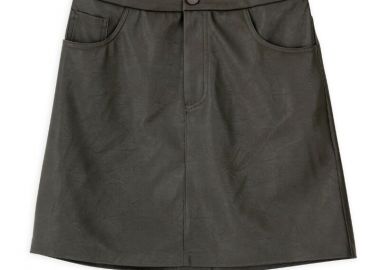 Philosophy Leather Mini Skirt SK33113 Χακί - Philosophy - 