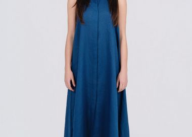 Philosophy Linen Shirtdress DR22862 Μπλέ - Philosophy - 