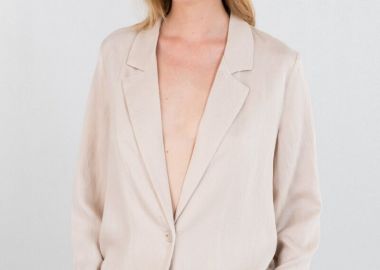 Philosophy Lyocell Linen Blazer JK8147 Μπέζ - Philosophy - 