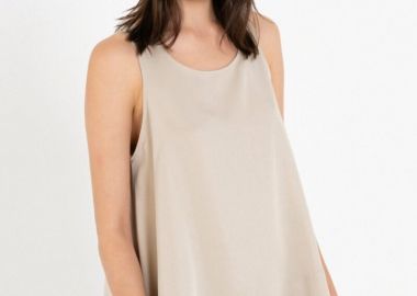 Philosophy Μπλούζα Halter Neck Lyocell BL12041 Μπέζ - Philosophy - 