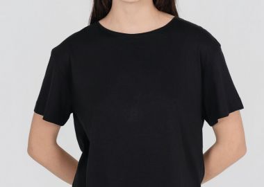 Philosophy Organic Jersey Cropped T-Shirt BL11976 Μαύρο - Philosophy - 
