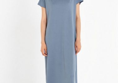 Philosophy Rib Loose Dress DR22586 Μπλέ - Philosophy - 