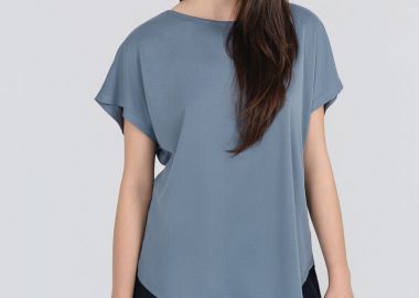 Philosophy Rib Oversized Top BL11806 Μπλέ - Philosophy - 