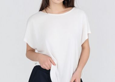 Philosophy Rib Oversized Top BL11806 Σπασμένο Λευκό - Philosophy - 