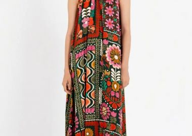 Philosophy Satin Print Halter Neck Dress DR22866 Mixed - Philosophy - 