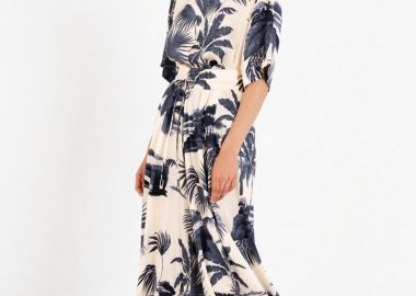 Philosophy Satin Print Jupe Culotte TR44588 Σκούρο Μπλέ - Philosophy - 