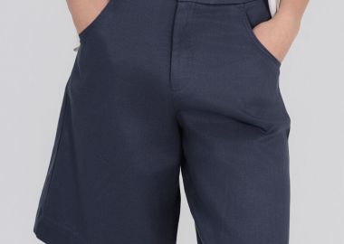 Philosophy Twill Linen Shorts TR44563 Μπλέ - Philosophy - 