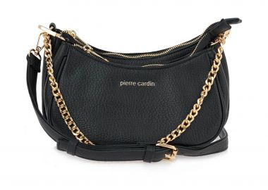 Pierre Cardin γυναικεία τσάντα crossbody με λογότυπο - W69604809001 Μαύρο - PIERRE CARDIN - 