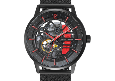 PIERRE LANNIER Paddock Skeleton Automatic - 345A459 Black case with Stainless Steel Bracelet - Pierre Lannier - 