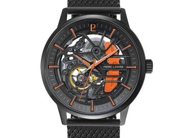 PIERRE LANNIER Paddock Skeleton Automatic - 345A499 Black case with Stainless Steel Bracelet - Pierre Lannier - 
