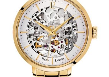 PIERRE LANNIER Skeleton Automatic - 305D528 Gold case with Stainless Steel Bracelet - Pierre Lannier - 