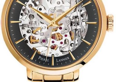 PIERRE LANNIER Skeleton Automatic - 305D538 Gold case with Stainless Steel Bracelet - Pierre Lannier - 