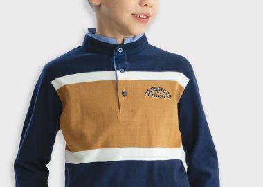 Πικέ μακρυμάνικη μπλούζα - ΜΑΡΕΝ 13-125017-5 - energiers - 