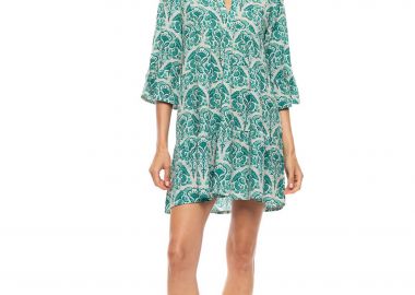 Pink Label γυναικείο φόρεμα παραλίας με print 