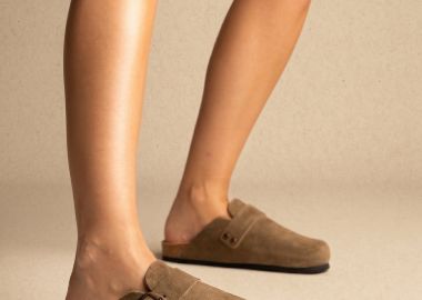 Plakton Clogs με πάτο από memory foam - 186354 - Khaki Green Suede - Plakton - 