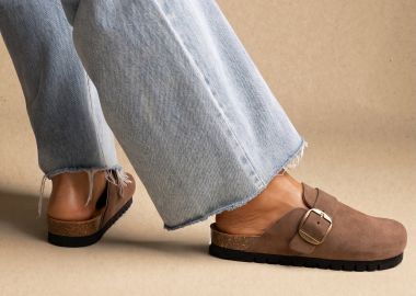 Plakton Clogs με πάτο Memory Foam - 186354 - Καφέ Σουέτ - Plakton - 