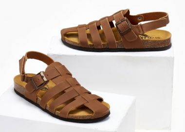 Plakton Δερμάτινα Fisherman Σανδάλια - 185976 (NOBUCK 2) - Ταμπά - Plakton - 