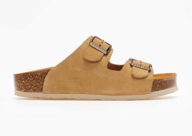 Plakton Σουέντ δερμάτινα σανδάλια - 340010 - Camel - Plakton - 