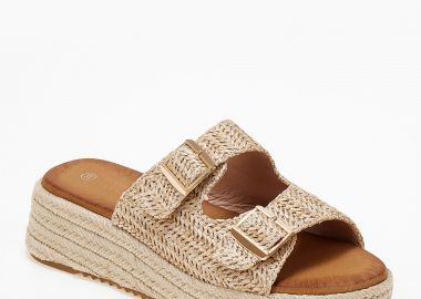 Πλατφόρμες με ψάθα και σχοινί στη σόλα - Πούρο - Issue - 