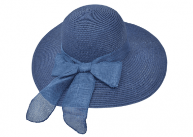 Πλατύγυρο καπέλο με λινή κορδέλα - STAMION - 