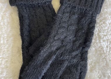 Πλεκτά γυναικεία γάντια - Μαύρο - Issue - 