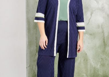 Πλεκτή ανάγλυφη παντελόνα -  - 