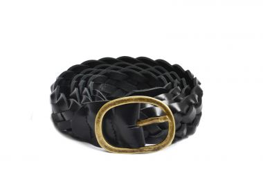 Πλεκτή δερμάτινη ζώνη - MAT FASHION - 