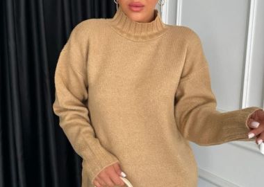 ΠΛΕΚΤΗ ΚΑΜΕΛ ΜΠΛΟΥΖΑ - SARPA - fashionroom - 