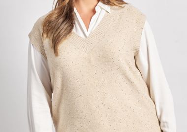 Πλεκτή καζάκα με παγιέτες και lurex -  - 