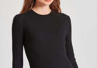 Πλεκτή μπλούζα με raw edges - FUNKY BUDDHA - 