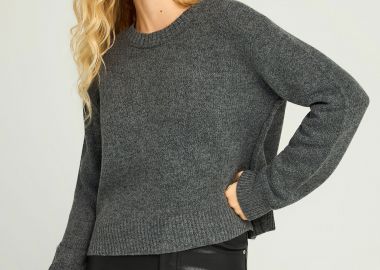 Πλεκτή μπλούζα με τελείωμα rib - FUNKY BUDDHA - 