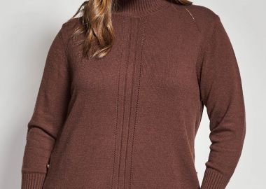 Πλεκτή μπλούζα ζιβάγκο με κουμπιά -  - 