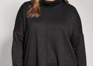 Πλεκτή μπλούζα ζιβάγκο σε άνετη γραμμή -  - 