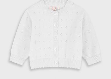 Πλεκτή ζακέτα - Εκρού 14-226400-6 - energiers - 