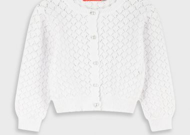 Πλεκτή ζακέτα - Εκρού 15-226300-6 - energiers - 