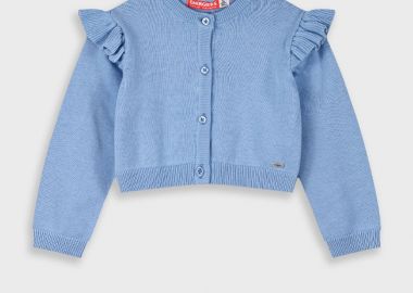 Πλεκτή ζακέτα για κορίτσι - ΓΑΛΑΖΙΟ 15-225300-6 - energiers - 