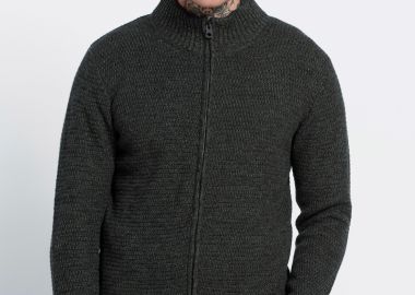 Πλεκτή ζακέτα με φερμουάρ - FUNKY BUDDHA - 