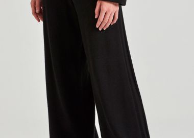 Πλεκτό casual παντελόνι από βισκόζη - FUNKY BUDDHA - 