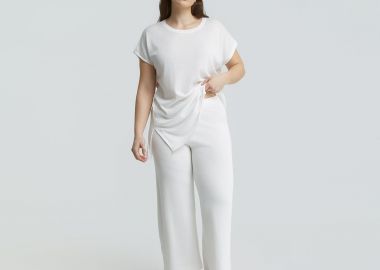 Πλεκτό cropped παντελόνι - MAT FASHION - 