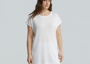 Πλεκτό longline τοπ με lurex - MAT FASHION - 