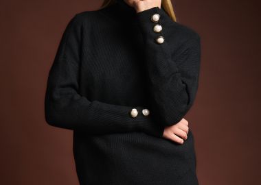 Πλεκτό Ριμπ Ζιβάγκο Με Διακοσμητικά Κουμπιά -  - 