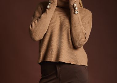 Πλεκτό Ριμπ Ζιβάγκο Με Διακοσμητικά Κουμπιά -  - 