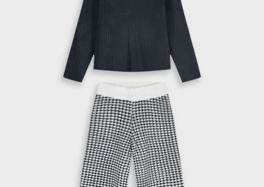 Πλεκτό σετ 2 τεμαχίων - PIED DE POULE 16-125202-0 - energiers - 